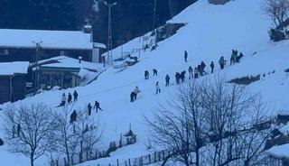 Rize&rsquo;de zirvelerde &lsquo;karlı g&uuml;neş&rsquo; g&uuml;zelliği