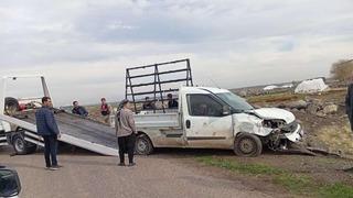 Diyarbakır’da pikap şarampole uçtu: 1 yaralı