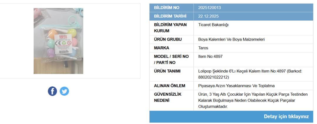 Ticaret Bakanlığı &ccedil;ocuk sağlığını tehdit eden kırtasiye &uuml;r&uuml;n&uuml;n&uuml; yasaklandı 1