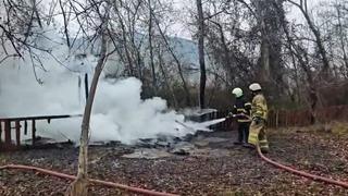 Kamelya yangında küle döndü