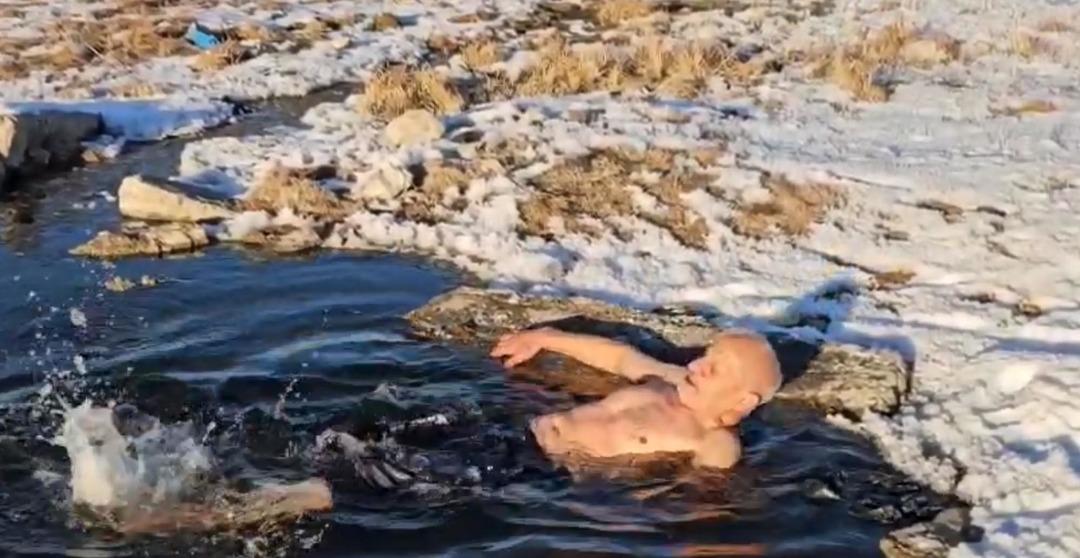 T&uuml;rkiye&rsquo;nin en soğuk yerlerinden biri: G&ouml;le nin  Buz adamı nı g&ouml;renler şaşırıyor! 3