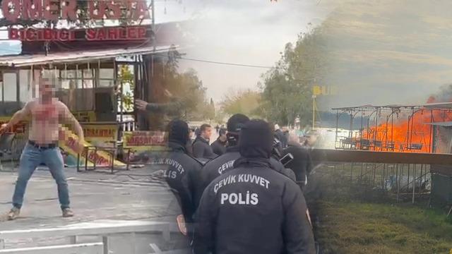 Yer: Adana! Amerikan Adası'nda kaçak işletmeler yıkılıyor; kendini kesen de var, dükkanını yakan da