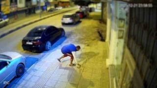 Park halindeki 6 araç ve 4 iş yerinin camlarını taşla kıran alkollü şahıs tutuklandı