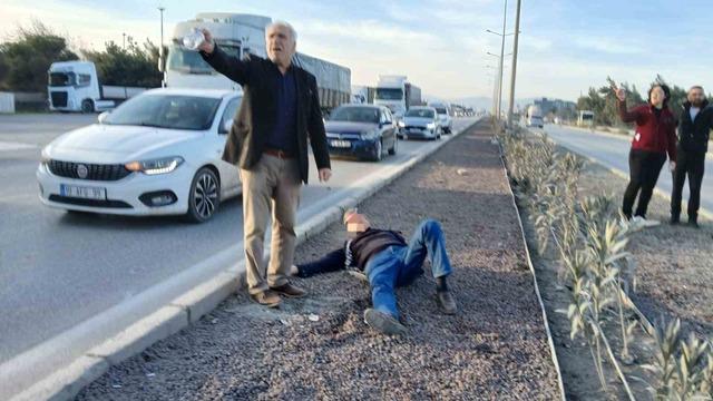 Hurdaya d&ouml;nen ara&ccedil;tan yaralı kurtuldu 1