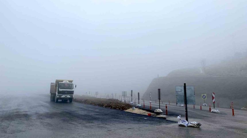 &Ccedil;orum&rsquo;da yoğun sis etkili oldu