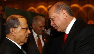 Cumhurbaşkanı Erdoğan, L&uuml;bnan Cumhurbaşkanı ile g&ouml;r&uuml;şt&uuml;