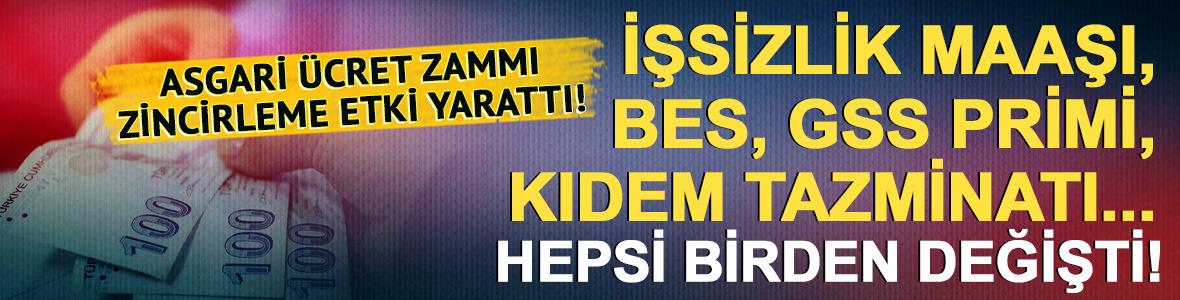 2026 Asgari &uuml;cret zammıyla birlikte hepsi değişti! İşsizlik maaşı, BES, GSS primi, kıdem tazminatı...