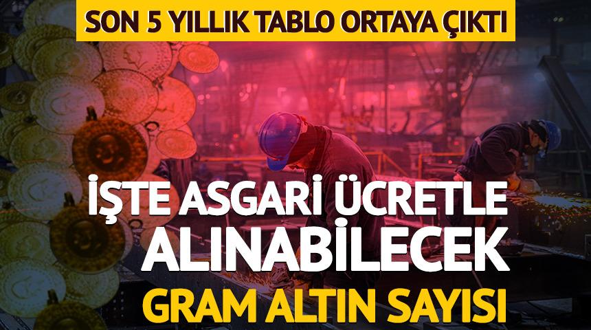 Asgari &uuml;cretlinin maaşı ka&ccedil; gram altına yetiyor?