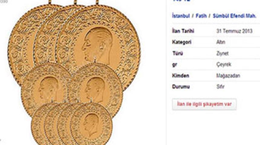 Sahibinden &ccedil;eyrek altın!