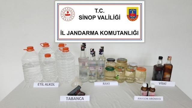 Sinop’ta kaçak alkol operasyonu: 3 gözaltı