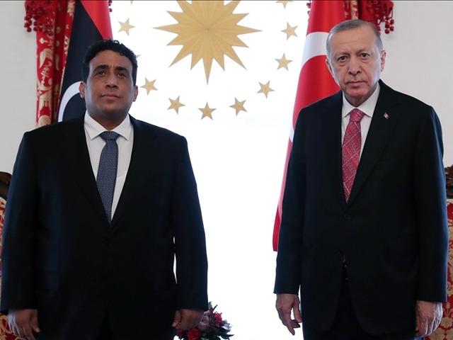 Cumhurbaşkanı Erdoğan, Libya Başkanlık Konseyi Başkanı Menfi ile g&ouml;r&uuml;şt&uuml;