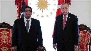 Cumhurbaşkanı Erdoğan, Libya Başkanlık Konseyi Başkanı Menfi ile görüştü