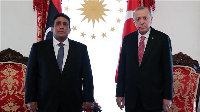 Cumhurbaşkanı Erdoğan, Libya Başkanlık Konseyi Başkanı Menfi ile görüştü