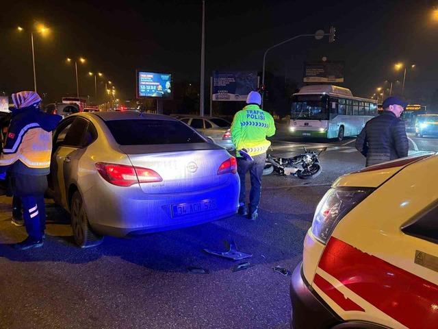 Kayseri&rsquo;de otomobille motosiklete &ccedil;arpıştı: 1 ağır yaralı 2