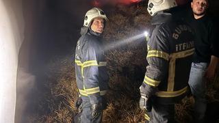 Burdur'da çıkan yangında 2 bine yakın saman balyası zarar gördü