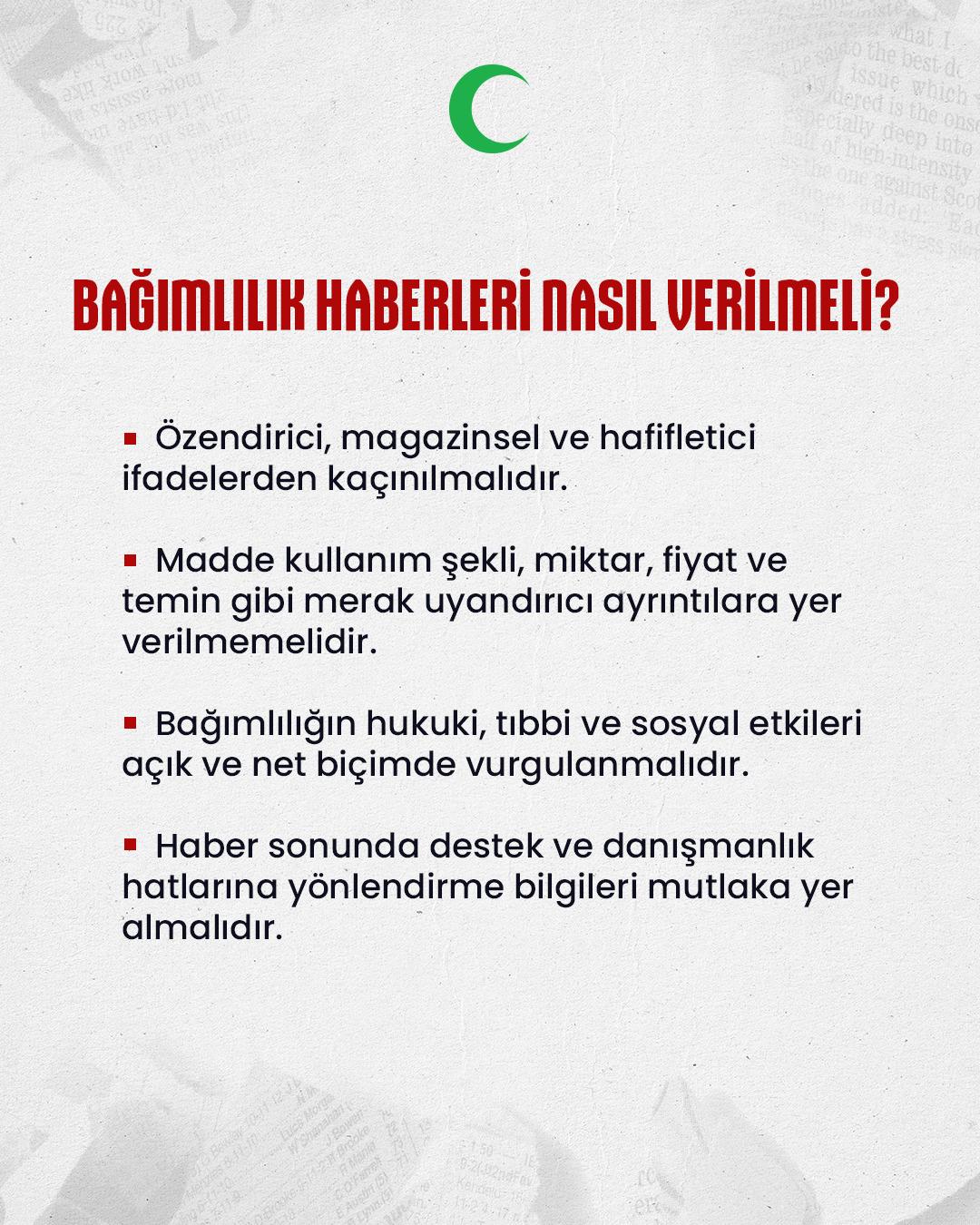Bağımlılık haberlerinde etik iletişim i&ccedil;in uyarılar ve hatırlatmalar 2