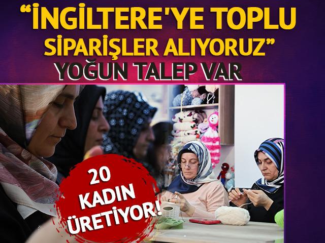 20 kadın &uuml;retiyor! İngiltere'ye g&ouml;nderiliyor: Amigurumi bebeklere yoğun talep var 