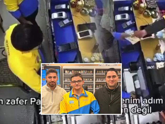 Benzin istasyonunda skandal g&ouml;r&uuml;nt&uuml;ler