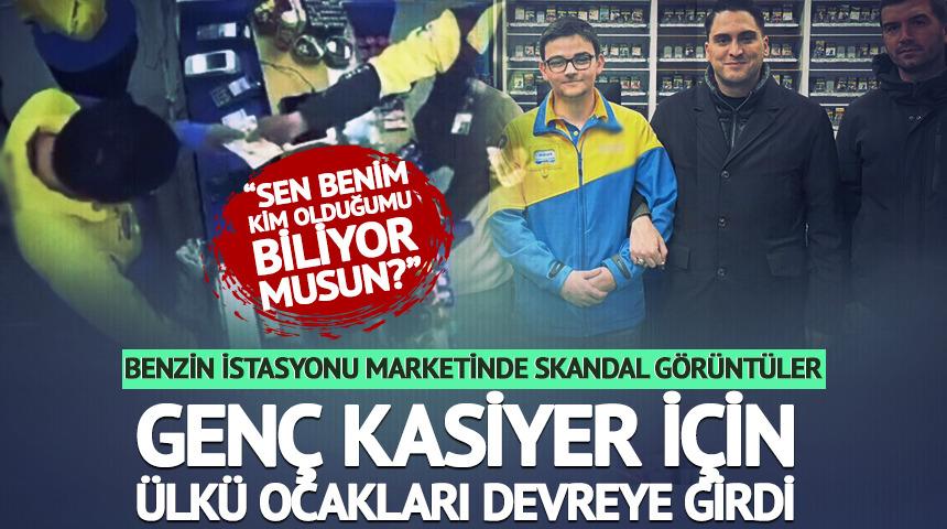 Benzin istasyonunda skandal g&ouml;r&uuml;nt&uuml;ler