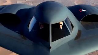 İsrail'den İran'a gönderme: Trump ve Netanyahu bombardıman uçağında! 