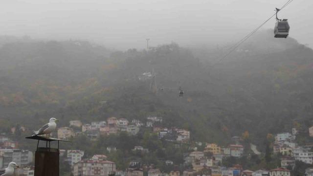 Ordu’nun ‘seyir terasında’ sis güzelliği