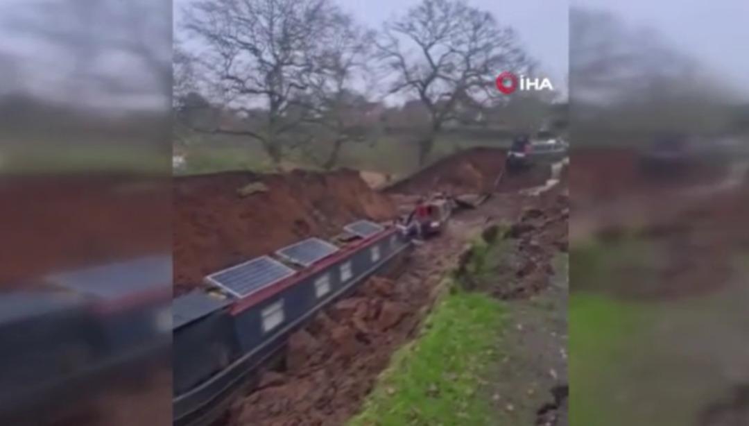 İngiltere deki Shropshire Kanalı nda dev obruk 1