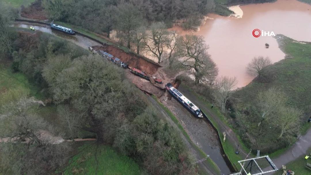 İngiltere deki Shropshire Kanalı nda dev obruk 2