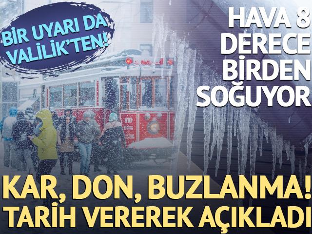 Valilik uyardı: Kar, don ve buzlanmaya dikkat!