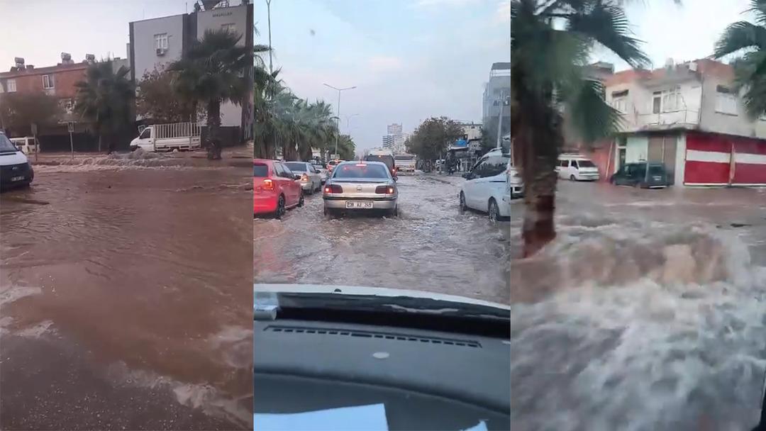 Yol &ccedil;&ouml;kt&uuml;, evleri su bastı, mahalleler sular altında kaldı! Adana dan korkun&ccedil; g&ouml;r&uuml;nt&uuml;ler 2