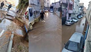 Yol &ccedil;&ouml;kt&uuml;, evleri su bastı, mahalleler sular altında kaldı! Adana'dan korkun&ccedil; g&ouml;r&uuml;nt&uuml;ler
