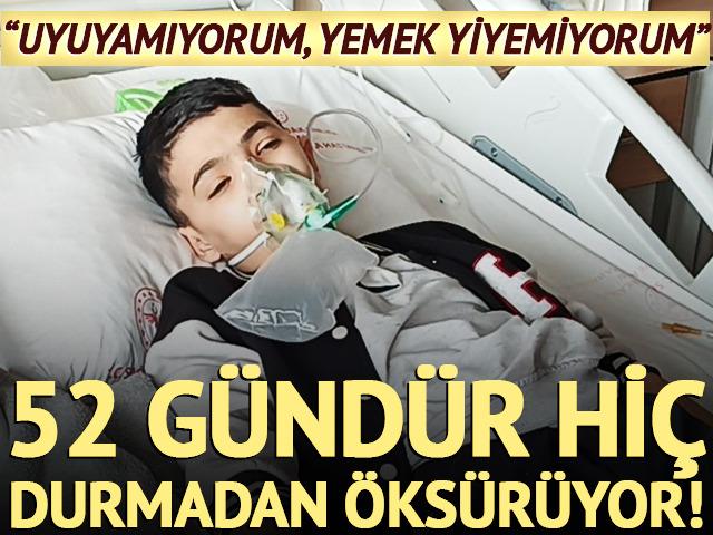 13 yaşındaki &ccedil;ocuk 2 aydır hi&ccedil; durmadan &ouml;ks&uuml;r&uuml;yor!