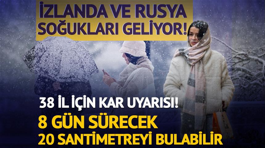 İzlanda ve Rusya soğukları T&uuml;rkiye'yi donduracak! 