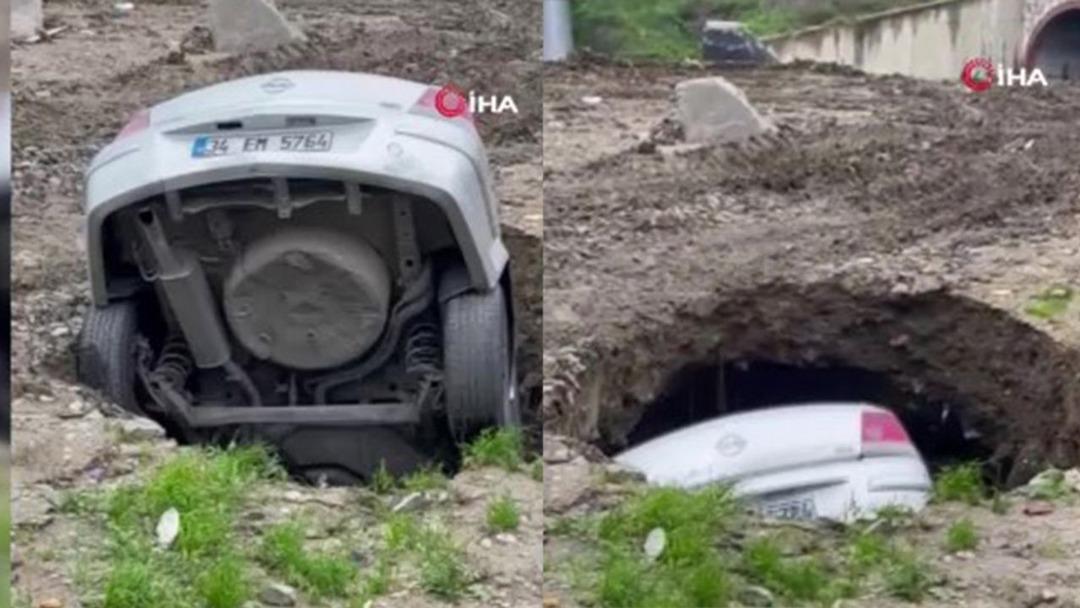 Otomobil obruğa d&uuml;şm&uuml;şt&uuml;! Uzman isimden tehlikeli uyarı 1