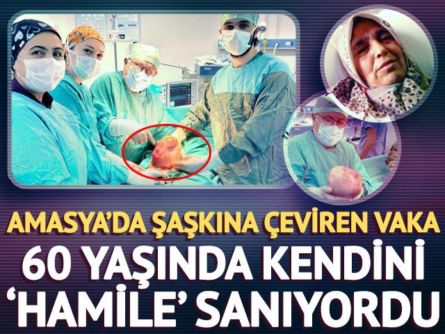 Karnı b&uuml;y&uuml;d&uuml;, &lsquo;hamileyim&rsquo; sandı: 60 yaşındaki kadından 6 kiloluk kitle &ccedil;ıkarıldı