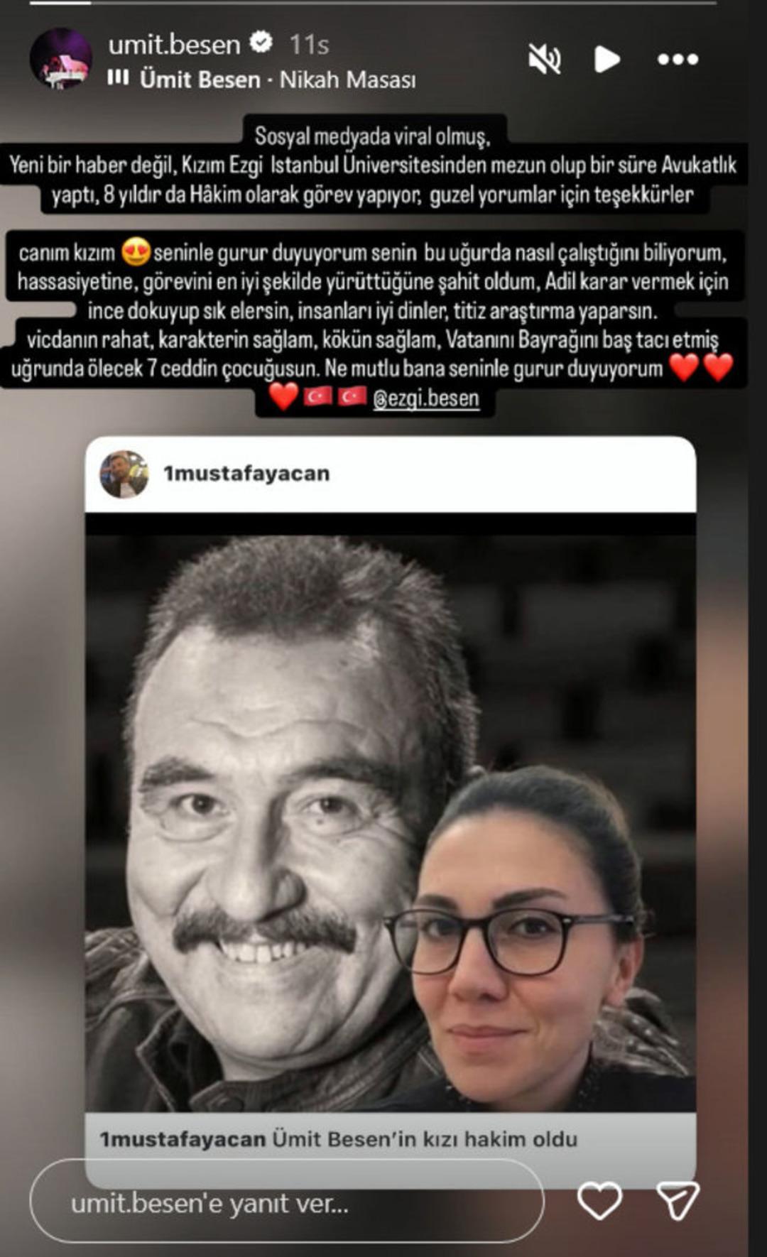 &Uuml;mit Besen in kızı Ezgi sosyal medyada g&uuml;ndem oldu! Mesleğini duyan şaştı kaldı 2
