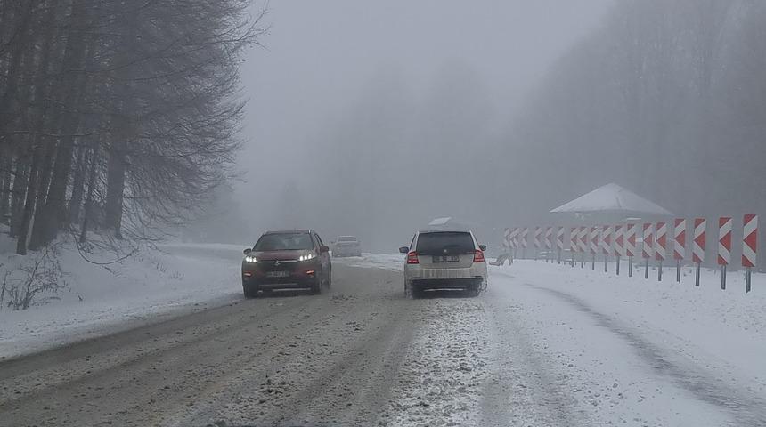 K&uuml;tahya'da kar yağışı etkili oldu