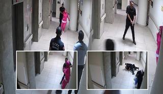 Hastanede dehşet anları: Eşini kovalayıp karnından vurdu!