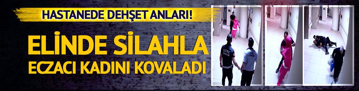 Hastanede dehşet anları: Eşini kovalayıp karnından vurdu!