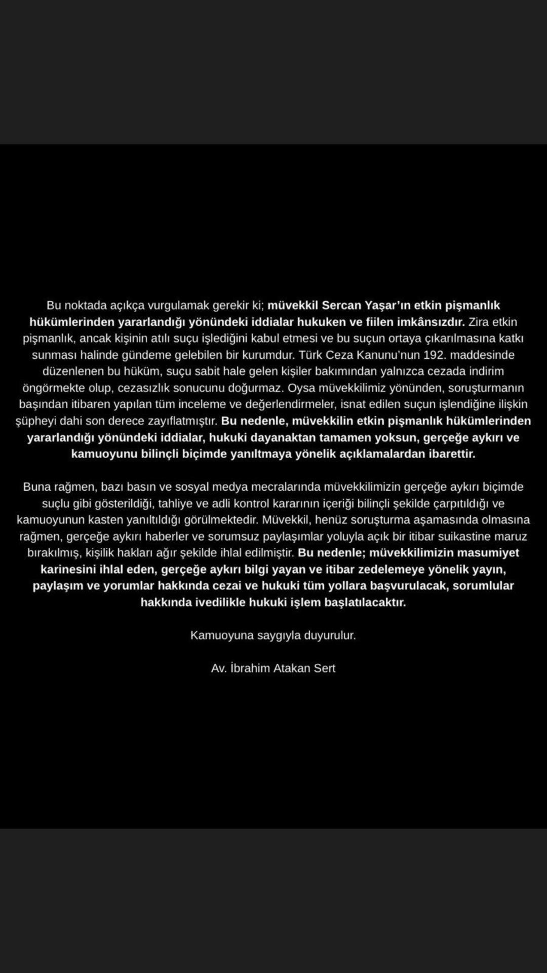İtiraf&ccedil;ı olduğu iddia edilmişti! Sercan Yaşar ın avukatı a&ccedil;ıkladı: Tahliye nedenini duyurdu 4
