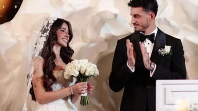 G&ouml;n&uuml;l Dağı'nın yıldızı milli futbolcuyla evlendi! D&uuml;ğ&uuml;ne &uuml;nl&uuml; isimler akın etti