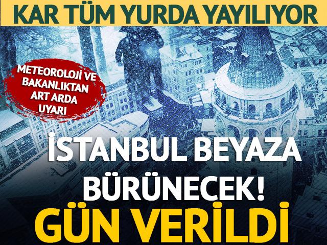 İstanbul&rsquo;da yılbaşı kar yağışı! Meteoroloji'den 7 il i&ccedil;in sarı, 3 il i&ccedil;in turuncu kodlu uyarı