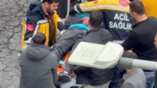 Otomobil motokuryeye çarptı: 1 yaralı