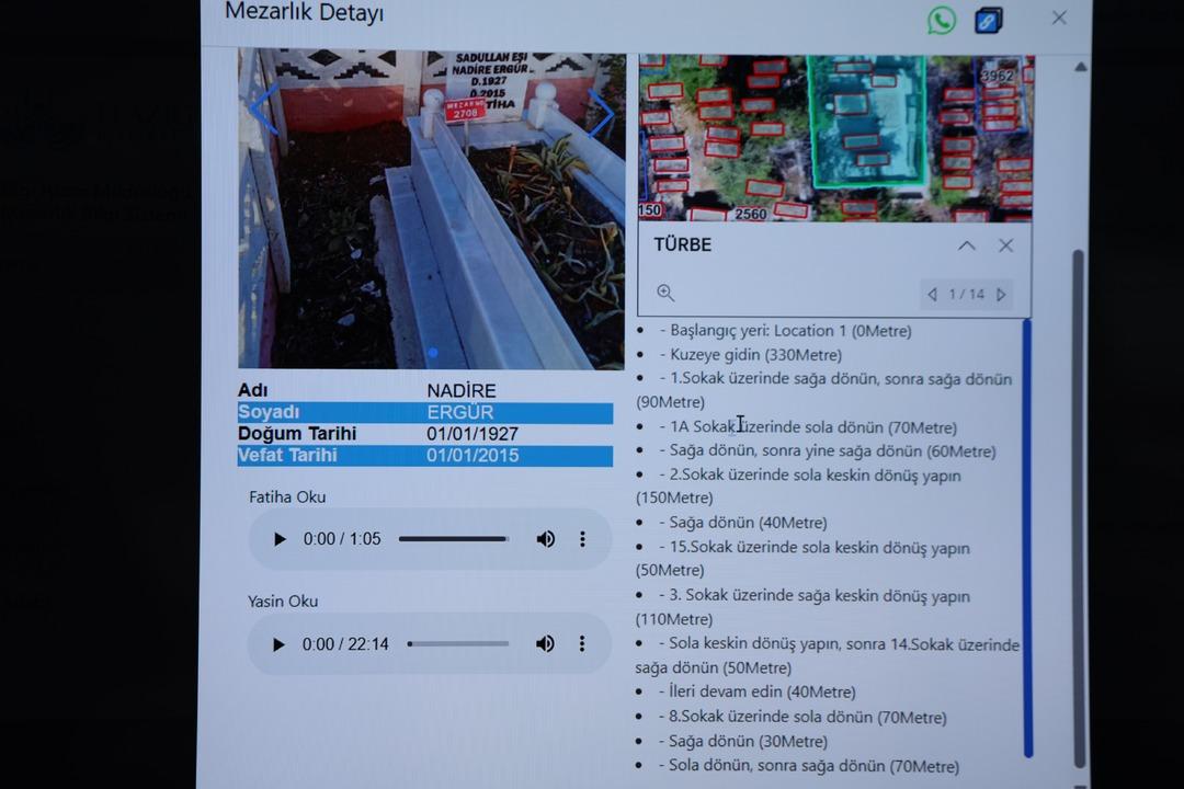 Yaklaşık 50 bin mezar artık sanal ortamda!  Mezarlık Bilgi Sistemi  ile online dua okutulacak 4
