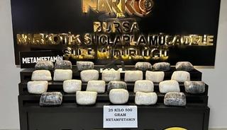 Bursa'da uyuşturucu operasyonu! 25,5 kilogram sentetik uyuşturucu ele ge&ccedil;irildi