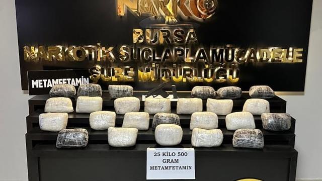 Bursa'da uyuşturucu operasyonu! 25,5 kilogram sentetik uyuşturucu ele geçirildi