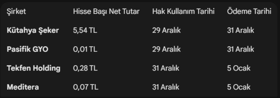 Yeni yıl &ouml;ncesi yatırımcıya "nakit" desteği: Bu hafta 4 şirket temett&uuml; dağıtıyor 3