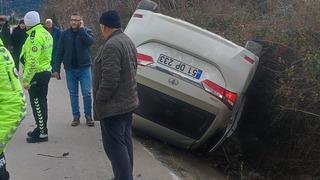 Otomobil takla attı: 1 yaralı