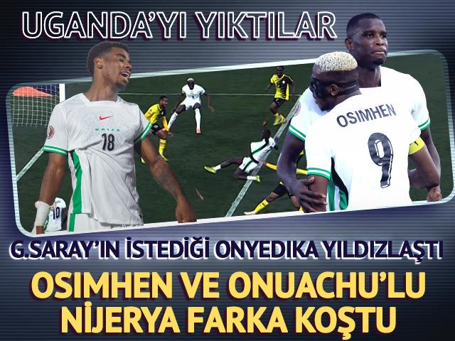 Onuachu'nun gol&uuml;yle Nijerya Uganda karşısında &ouml;ne ge&ccedil;ti! Grup liderliğine koşuyorlar