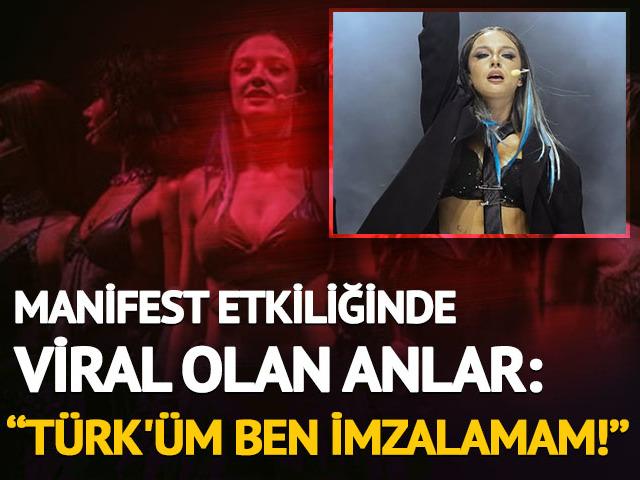 Manifest etkinliğinde viral olan anlar! ''T&uuml;rk'&uuml;m ben''