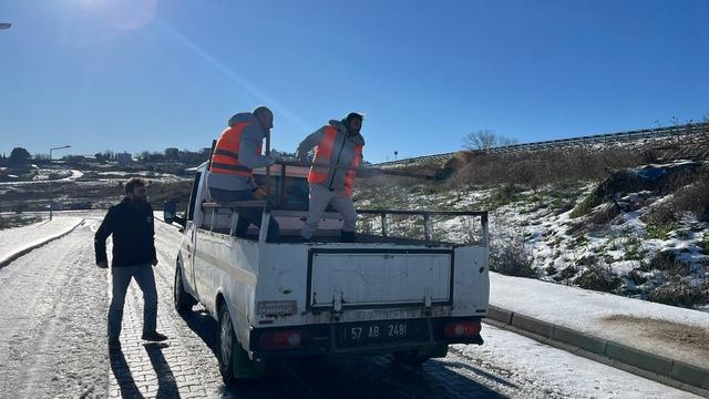 Sinop'ta 'kürekli' tuzlama çalışması